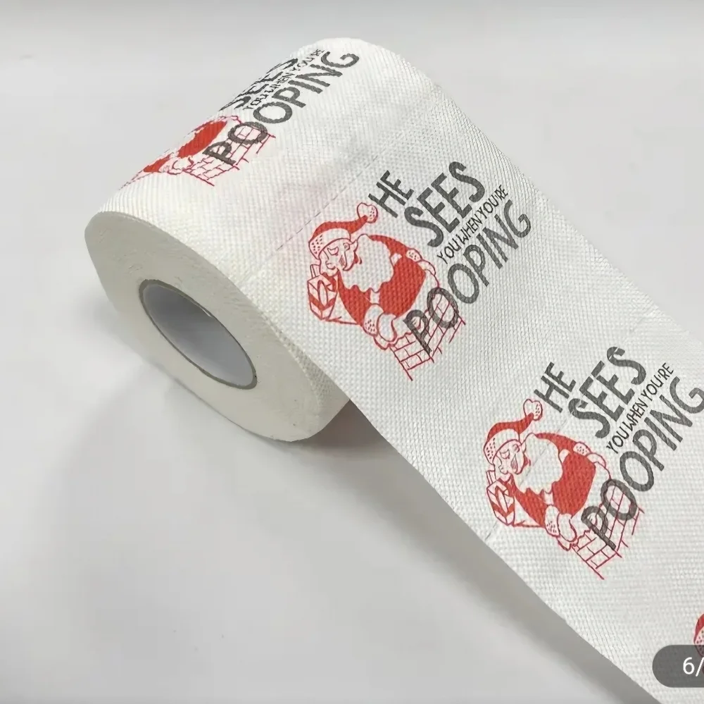 5 Rolls of Santa Claus Funny Toilet Paper